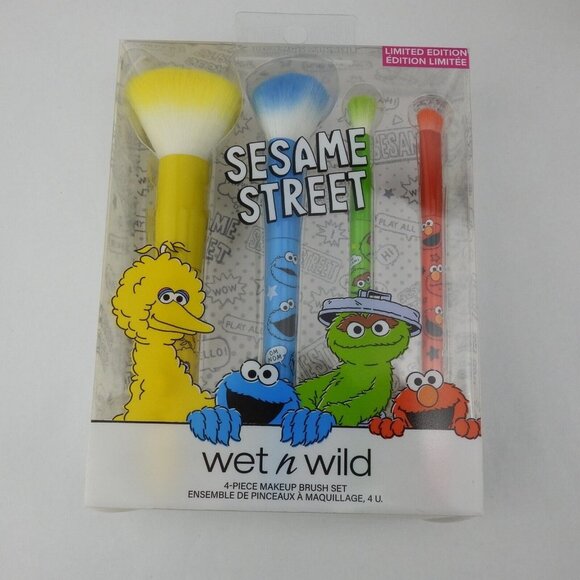 Wet n wild Sesame Street Collection Set Make Bag Brushes Blender Eye Shadow Lip - Picture 5 of 8